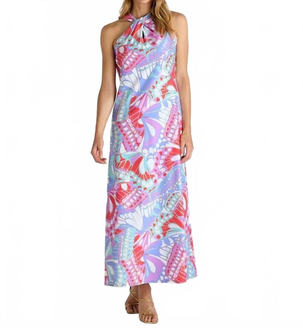 NEW JUDE CONNALLY bernadette maxi dress in butterfly mosaic gold